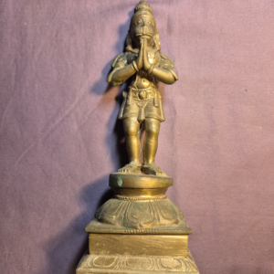 Brass statue of the Hindu deity Hanuman 7" - 19cm