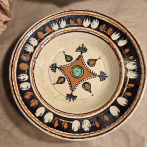 Transylvanian Korond Folk Pottery Charger - Signed Bagany, Wall Plate