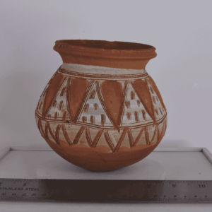 CWT-AFR-XXXX-001 West African Djerma Terracotta Water Vessel Geometric Slip