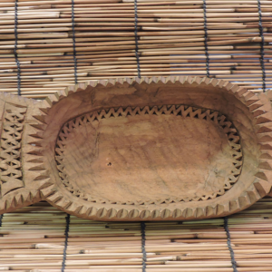 Romanian Carved Wooden Bread Trough, Signed N. Popa, Tarpesti Folk Art