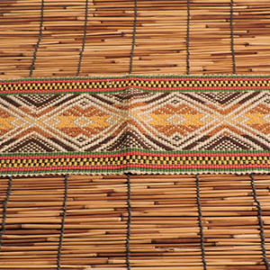 Zapotec Handwoven Cotton Diamond Brocade Table Runner, Oaxaca Mexico